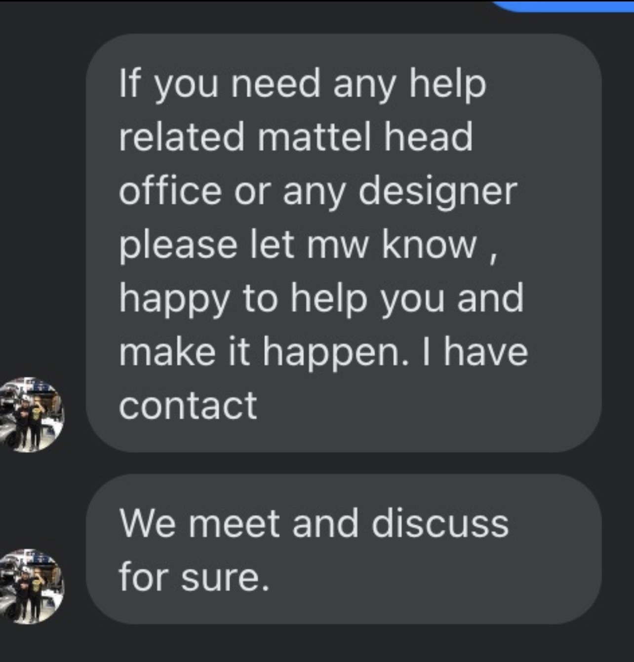 The guy who invited me to co-organise a Hot Wheels convention - factory connections and custom collaboration on the table